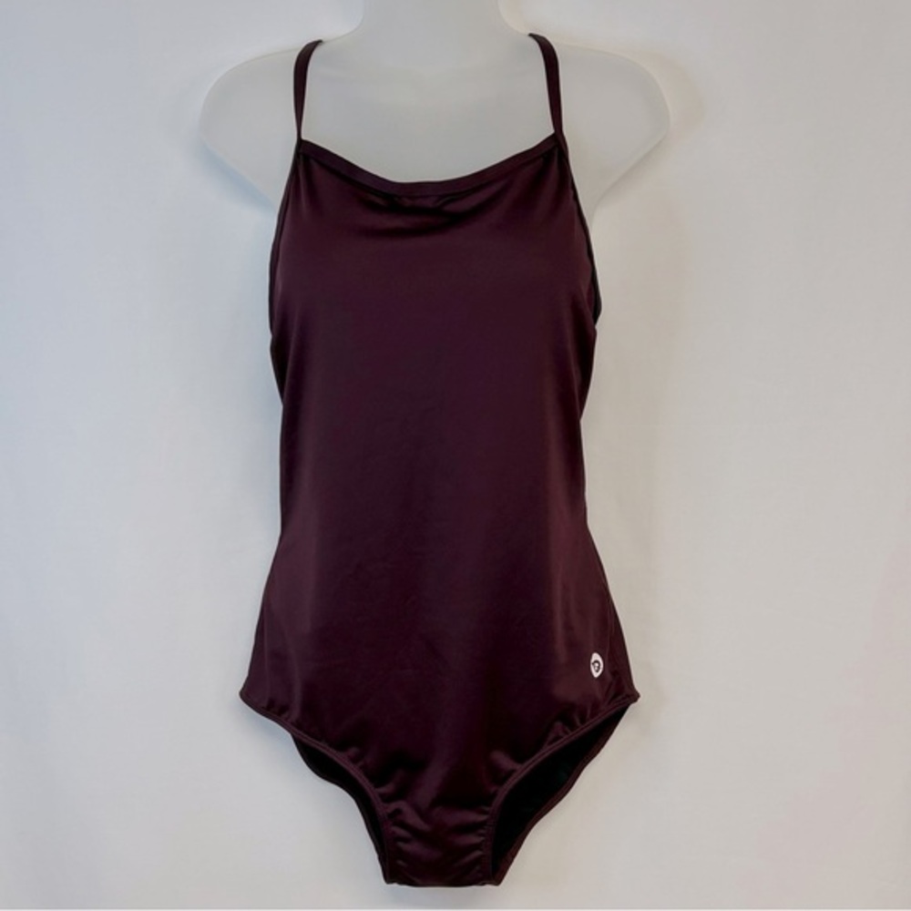 Baleaf Women One Piece Swimsuit Sz 38 Adjustable Padded SPF 50 Athletic Wine NWT